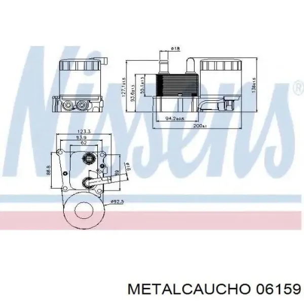 Корпус масляного фільтра 06159 Metalcaucho