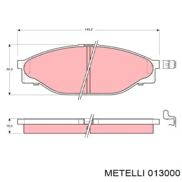 Направляюча клапанів 013000 Metelli