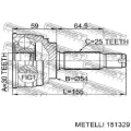 ШРУС зовнішній передній METELLI 151329