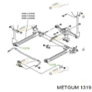 Сайлентблок задней балки METGUM 1319