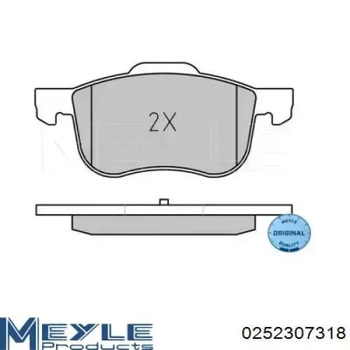 Передні тормозні колодки D267E Dafmi