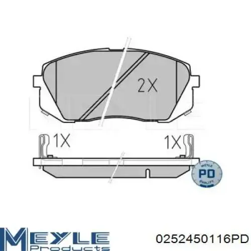Передні тормозні колодки D299E Dafmi