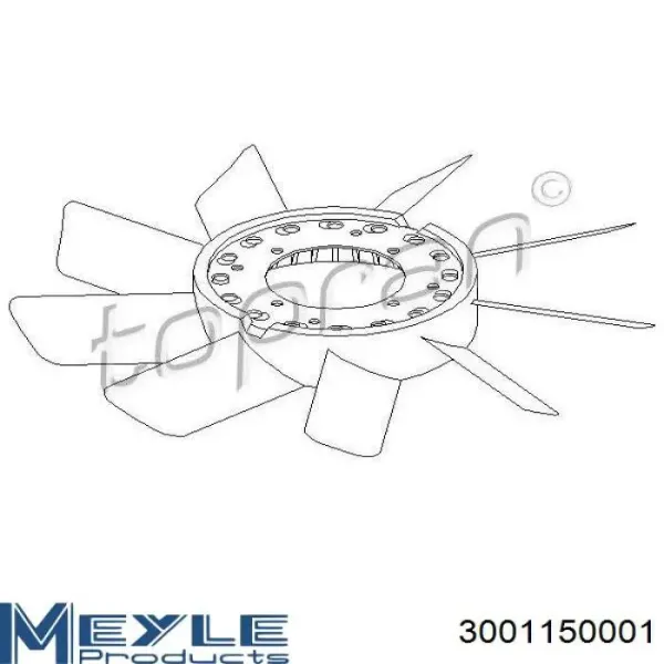 Вискомуфта вентилятора 3001150001 Meyle
