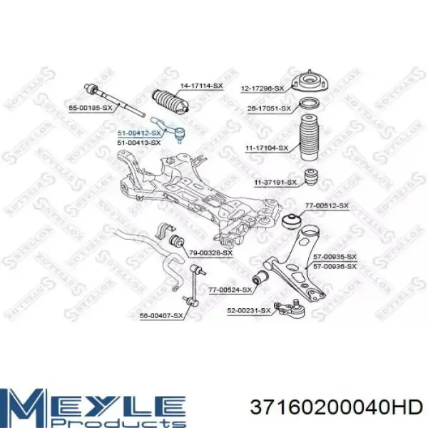 Рульовий наконечник PS21254 Sato Tech
