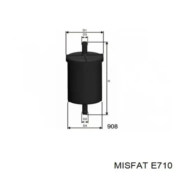 Паливний фільтр E710 Misfat