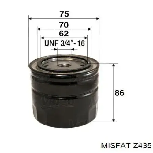 Масляний фільтр Z435 Misfat