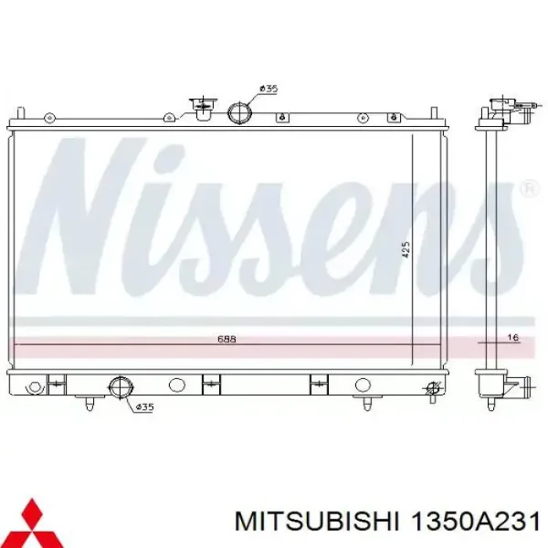 Радіатор 1350A231 Mitsubishi