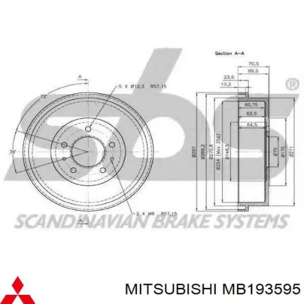 Барабан гальмівний задній Q0911033 Q-fix