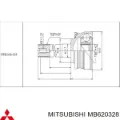 ШРУС внутрішній правий Mitsubishi Pajero K90