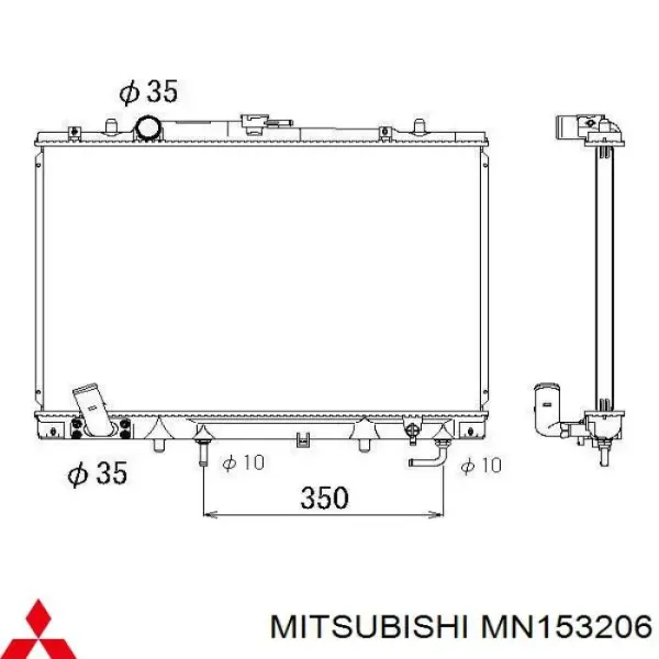 Радіатор MN153206 Mitsubishi