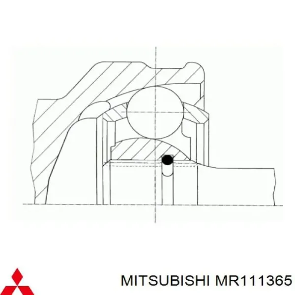 Ліва піввісь MR111365 Mitsubishi