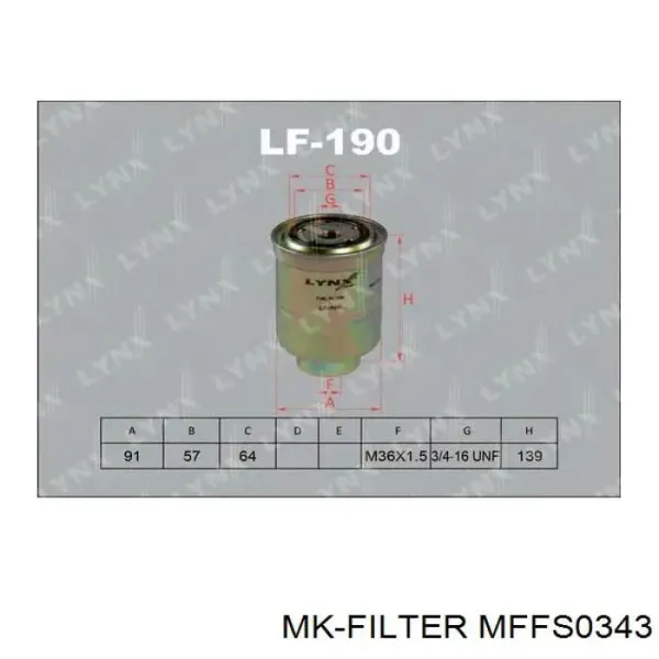 Паливний фільтр MFFS0343 MK Filter