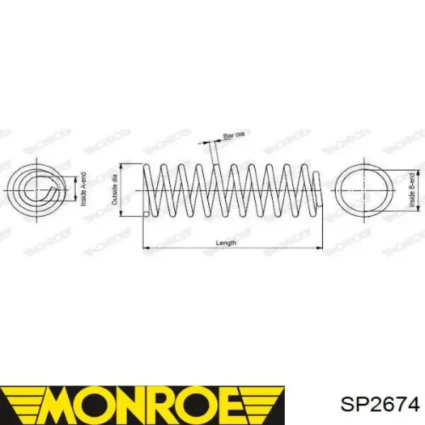Задні пружини SP2674 Monroe