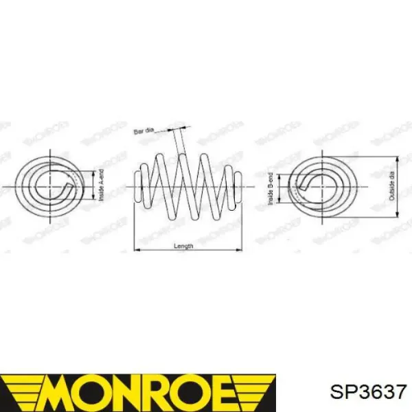 Задні пружини SP3637 Monroe