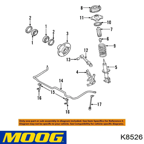 Сайлентблок балки кріплення коробки передач K8526 Moog