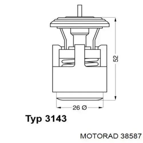 Фланець системи охолодження (трійник) 38587 Motorad