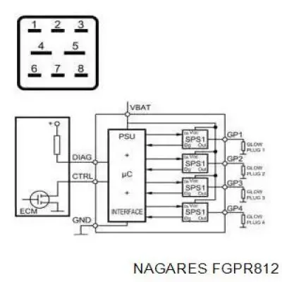 Реле накалу Nagares FGPR812