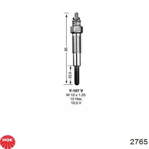 Свічка накалу 2765 NGK