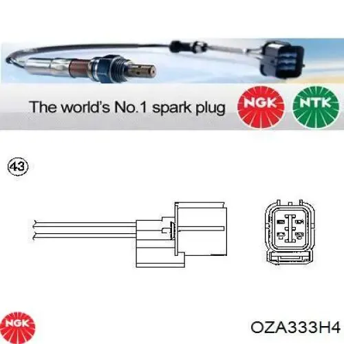 Лямбдазонд, датчик кисню до каталізатора OZA333H4 NGK