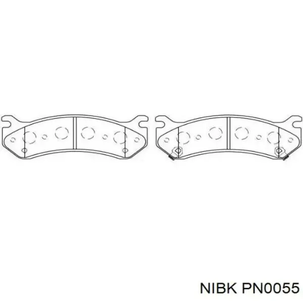 Задні гальмівні колодки PN0055 Nibk