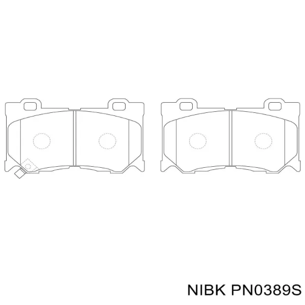 Передні тормозні колодки PN0389S Nibk