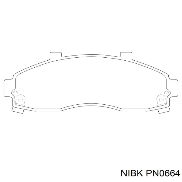 Передні тормозні колодки PN0664 Nibk