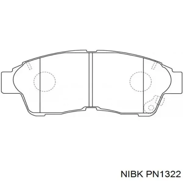 Передні тормозні колодки PN1322 Nibk