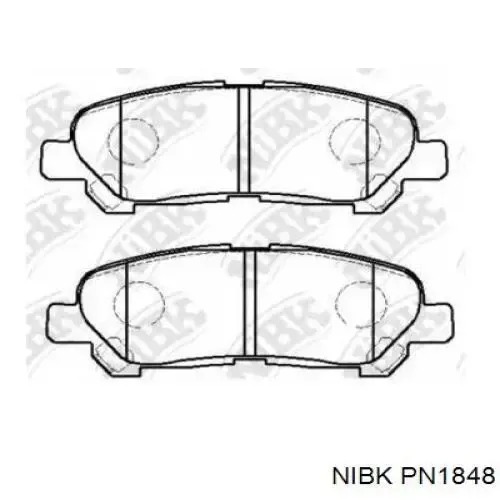 Задні гальмівні колодки PN1848 Nibk