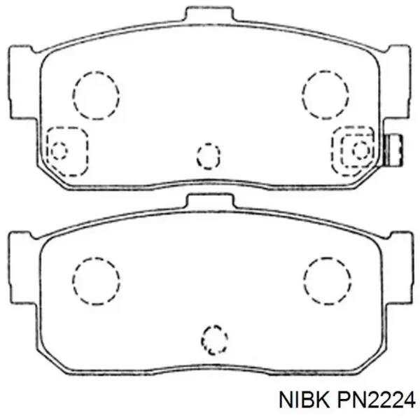 Задні гальмівні колодки PN2224 Nibk