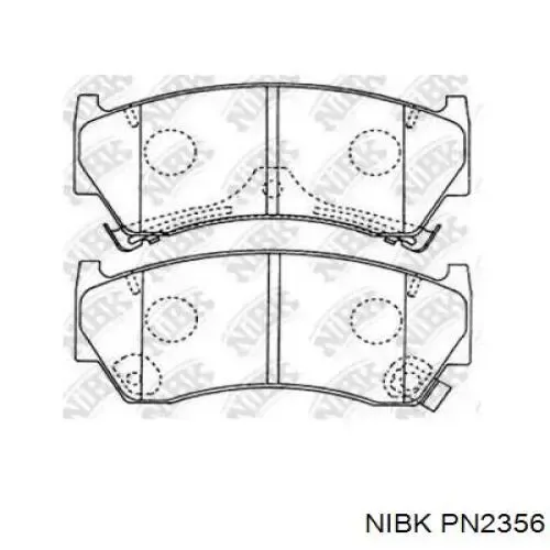 Передні тормозні колодки PN2356 Nibk