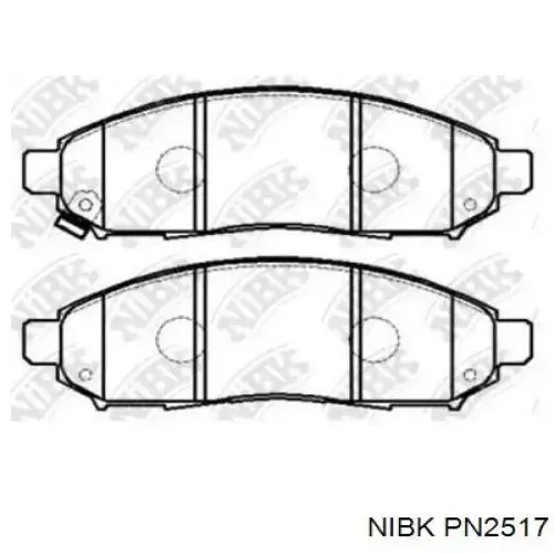 Передні тормозні колодки PN2517 Nibk