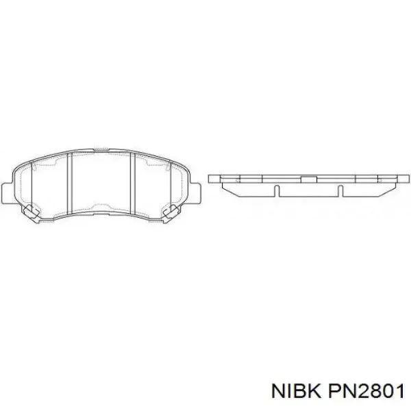 Передні тормозні колодки PN2801 Nibk