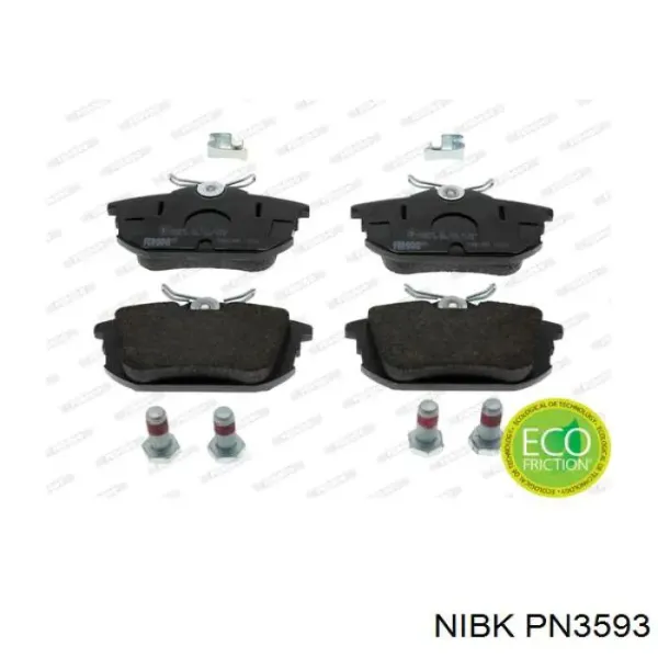 Задні гальмівні колодки PN3593 Nibk
