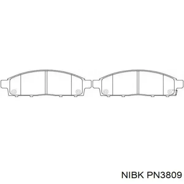 Передні тормозні колодки PN3809 Nibk