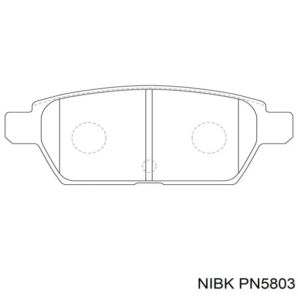 Задні гальмівні колодки PN5803 Nibk