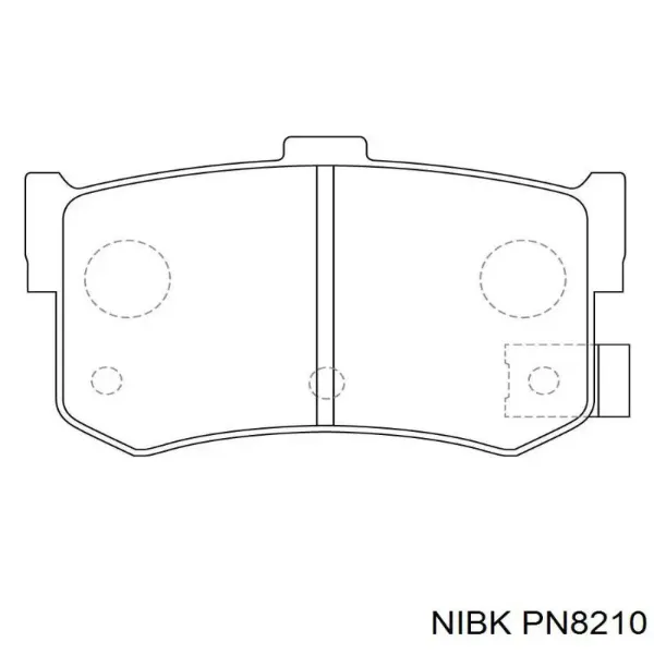 Задні гальмівні колодки PN8210 Nibk