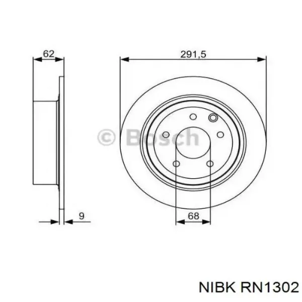 Гальмівні диски RN1302 Nibk