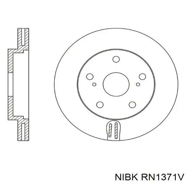 Гальмівні диски передні RN1371V Nibk