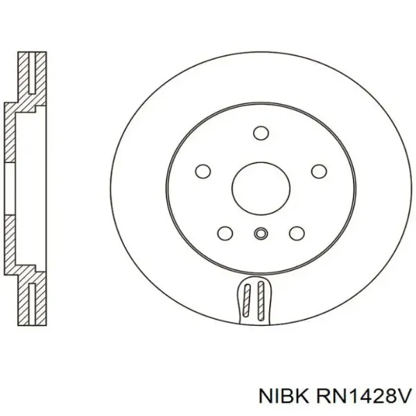Гальмівні диски передні RN1428V Nibk