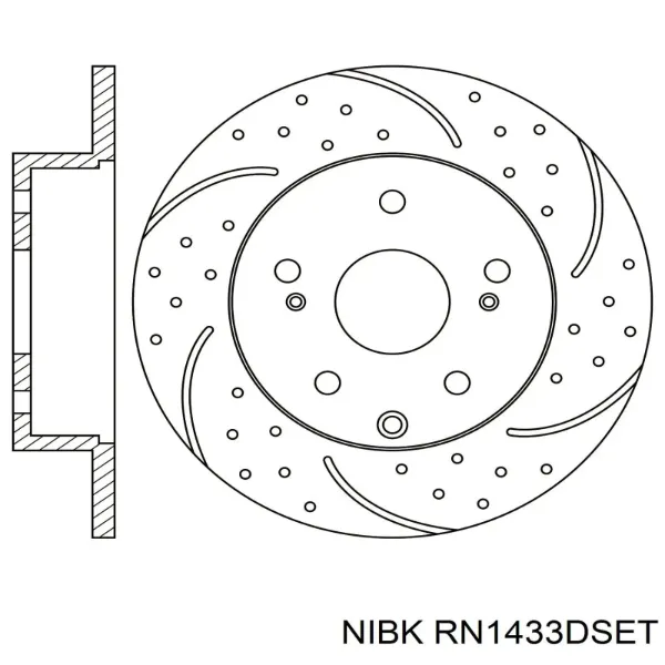 Гальмівні диски RN1433DSET Nibk