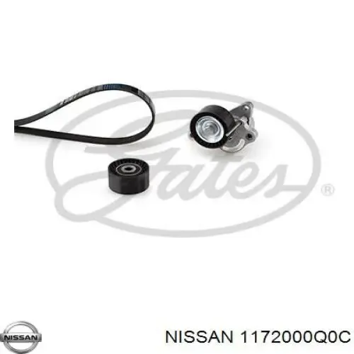 Ремінь приводний, агрегатів, комплект 1172000Q0C Nissan/Infiniti