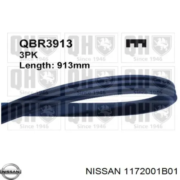 Ремінь генератора 1172001B01 Nissan/Infiniti