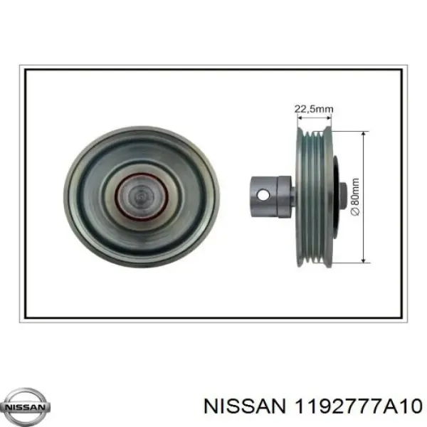 Ролик натяжителя ременя агрегатів на Nissan Sunny III N14