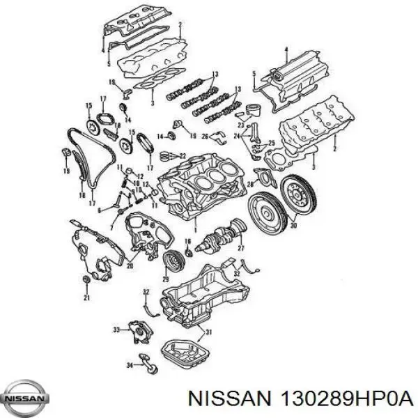 Ланцюг ГРМ 130289HP0A Nissan/Infiniti