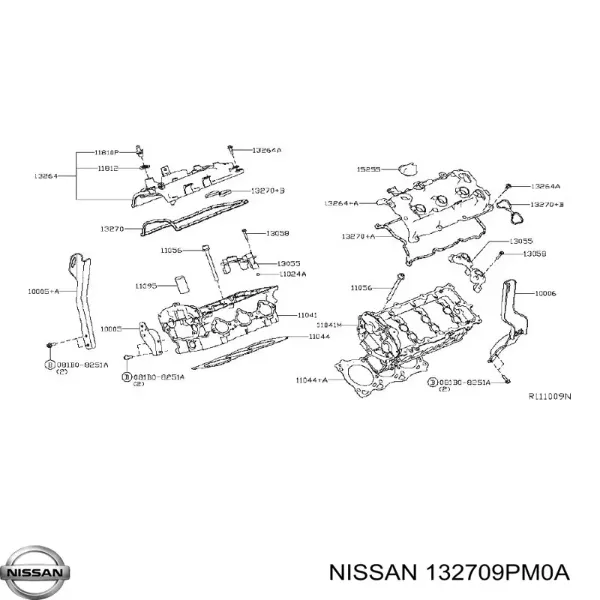 Прокладка клапанної кришки, права 132709PM0A Nissan/Infiniti