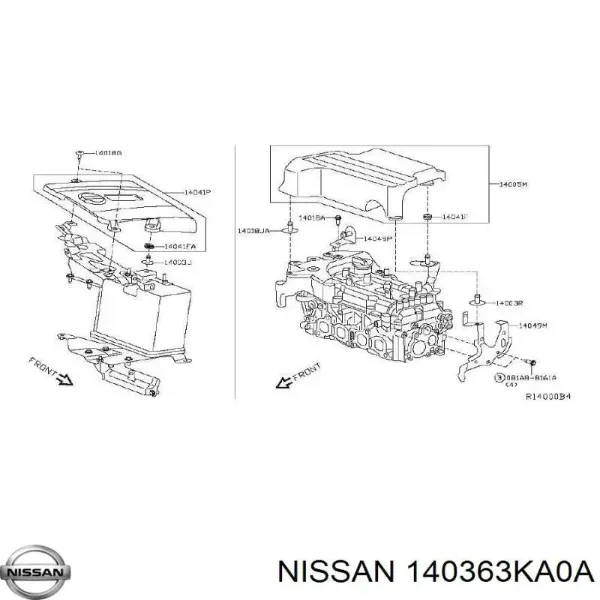 Прокладка колектора 140363KA0A Nissan/Infiniti