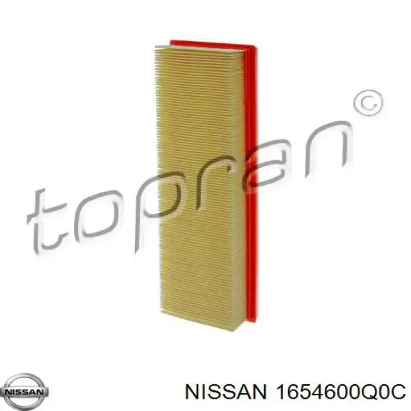 Повітряний фільтр 1654600Q0C Nissan/Infiniti