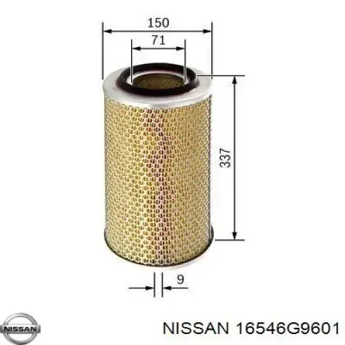 Повітряний фільтр 16546G9601 Nissan/Infiniti