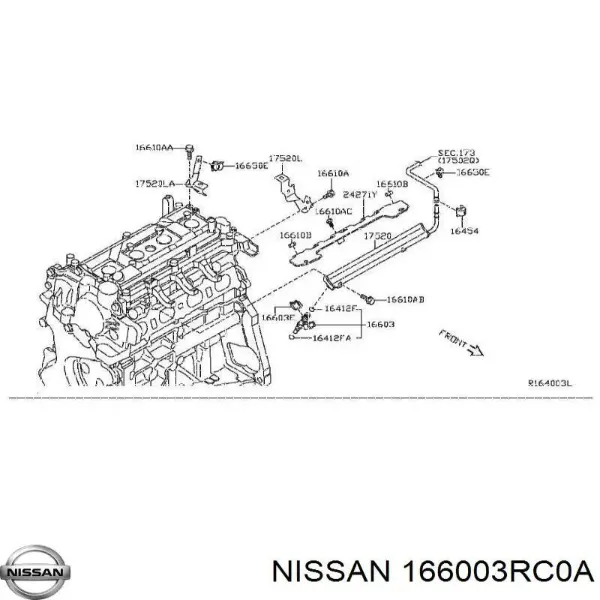 Паливні форсунки 166003RC0A Nissan/Infiniti