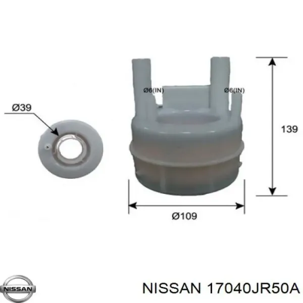 Паливний фільтр 17040JR50A Nissan/Infiniti
